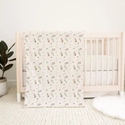 3-Piece Crib Bedding Set - Gooses and Rabbits