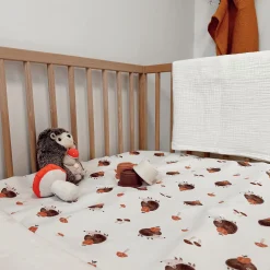 3-Piece Crib Bedding Set - Hedgehogs