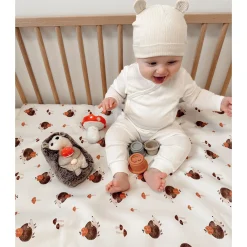 3-Piece Crib Bedding Set - Hedgehogs