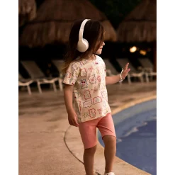 Pink Solid Biker Short 2-8y