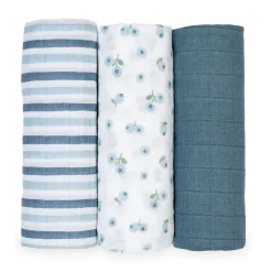 3pk Blueberries-cotton Muslin