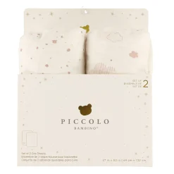 2pk Flannel Crib Sheet-pink