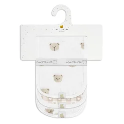 3pk Muslin Burp Cloth-bear