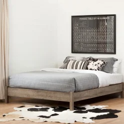 Platform Double Bed on Legs - Munich Weathered Oak