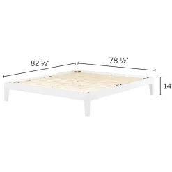 Platform King Bed - Vito Pure White