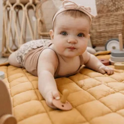 Play N Go Soft Organic Playmat Bag 3-in-1 - Mustard Chai Tea