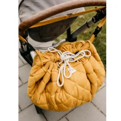 Play N Go Soft Organic Playmat Bag 3-in-1 - Mustard Chai Tea