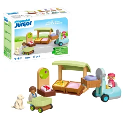 Playmobil Junior Organic Market Stall & Forklif