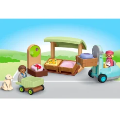 Playmobil Junior Organic Market Stall & Forklif