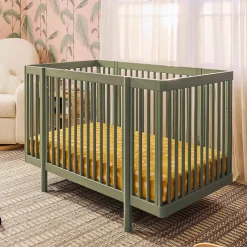 Pogo 8-in-1 Convertible Crib with All-Stages Conversion Kits - Olive