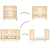 Pogo 8-in-1 Convertible Crib with All-Stages Conversion Kits - Blonde