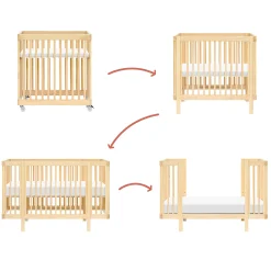 Pogo 8-in-1 Convertible Crib with All-Stages Conversion Kits - Blonde