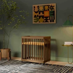 Pogo 8-in-1 Convertible Crib with All-Stages Conversion Kits - Natural Walnut