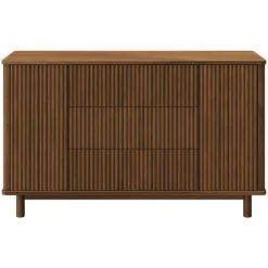 Pogo Tambour Assembled Dresser - Natural Walnut