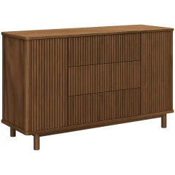 Pogo Tambour Assembled Dresser - Natural Walnut