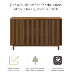 Pogo Tambour Assembled Dresser - Natural Walnut