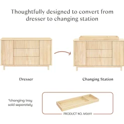 Pogo Tambour Assembled Dresser - Blonde