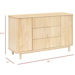 Pogo Tambour Assembled Dresser - Blonde