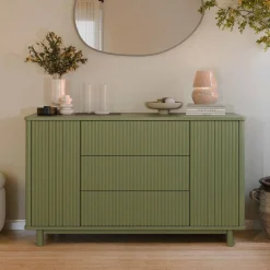 Pogo Tambour Assembled Dresser - Olive