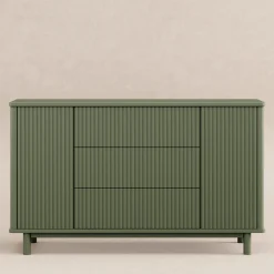 Pogo Tambour Assembled Dresser - Olive