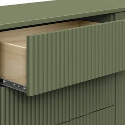 Pogo Tambour Assembled Dresser - Olive