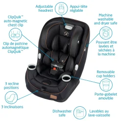 Pria All-in-One Car Seat 4-100lb - Designer Black