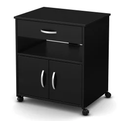 Printer Cart on Wheels - Axess Pure Black