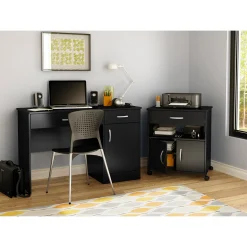 Printer Cart on Wheels - Axess Pure Black