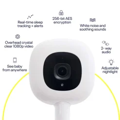 Pro Smart Wall Mount Baby Monitor - White