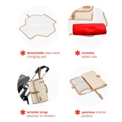 Pronto Signature Changing Station - Beige Swirl Dot