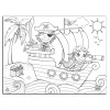 Puzzle Set to Color with Washable Markers - Pirates