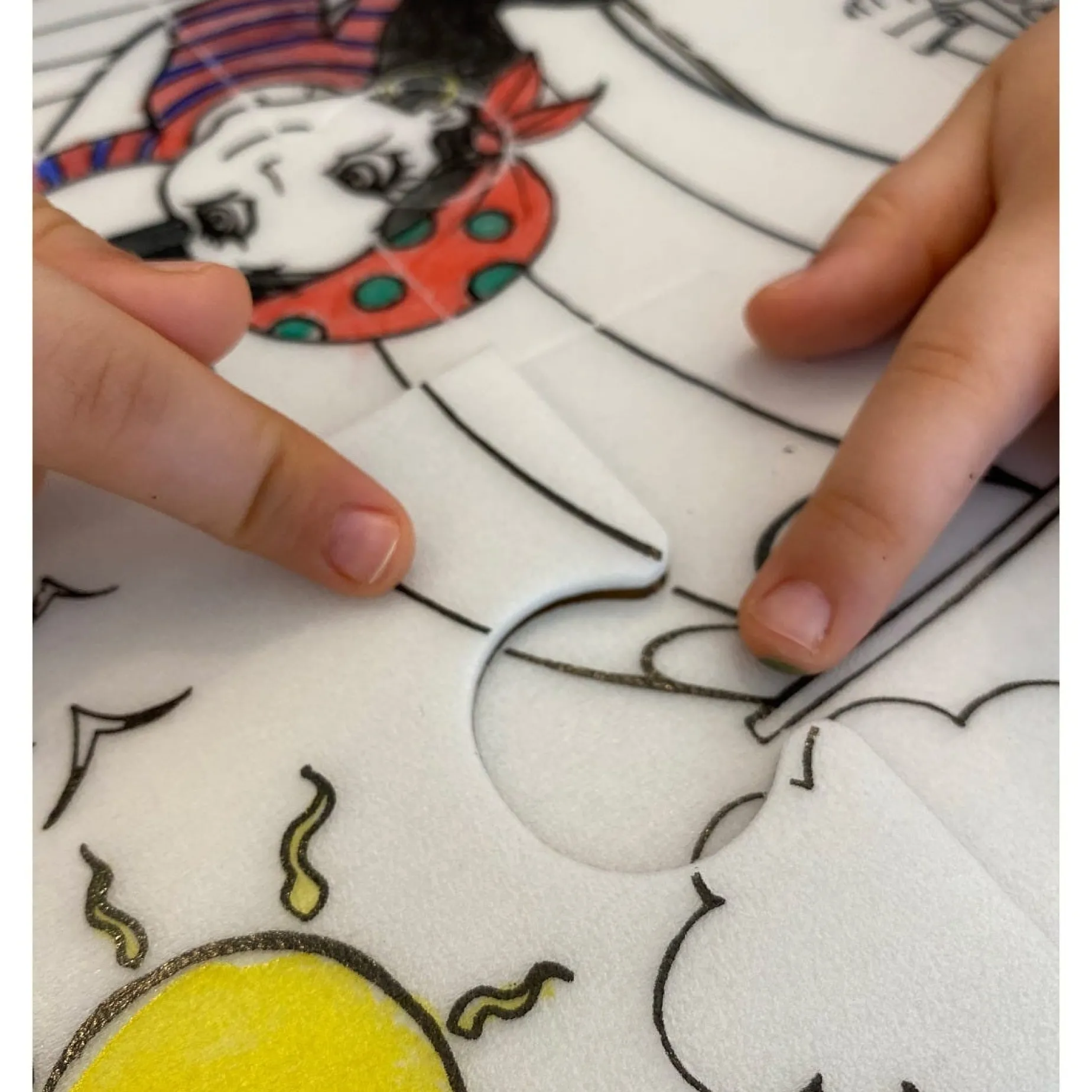 Puzzle Set to Color with Washable Markers - Pirates