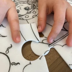 Puzzle Set to Color with Washable Markers - Pirates