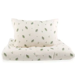Quilted Comforter & Pillowcase - Muslin Fern