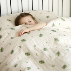 Quilted Comforter & Pillowcase - Muslin Fern