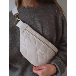 Quilted Waist Bag - Cream