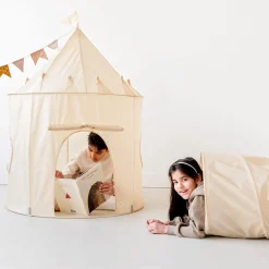 Recycled Fabric Play Tunnel - Beige