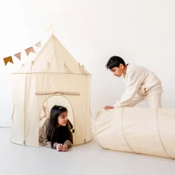 Recycled Fabric Play Tunnel - Beige