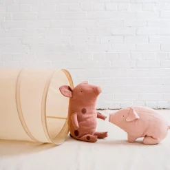 Recycled Fabric Play Tunnel - Beige