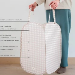 Recycled Pop-Up Laundry Hamper - Gingham