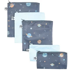Reusable Snack Bags 5 Pack - Space