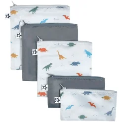 Reusable Snack Bags 5-Pack - Dinosaurs
