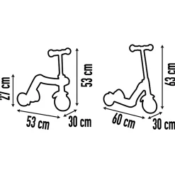 Reversible 2 in 1 Scooter