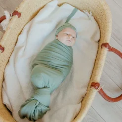 Rib Knit Blanket - Clover