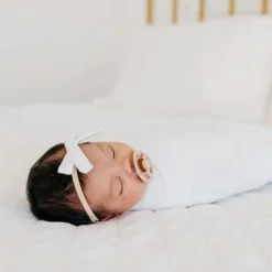 Ribbon Nylon Bow - Dove