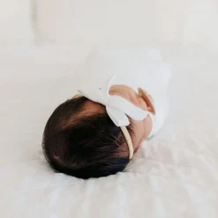 Ribbon Nylon Bow - Dove