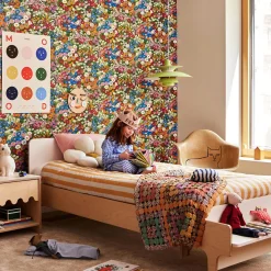 River Twin Bed - Whte/ Natural