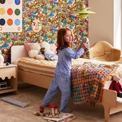 River Twin Bed - Whte/ Natural