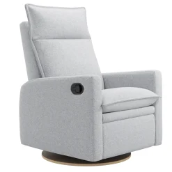 Rocking and Swivel Armchair Arya - Arlo Heather Silver
