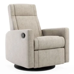 Rocking and Swivel Armchair Nelly - Breather Driftwood / Black